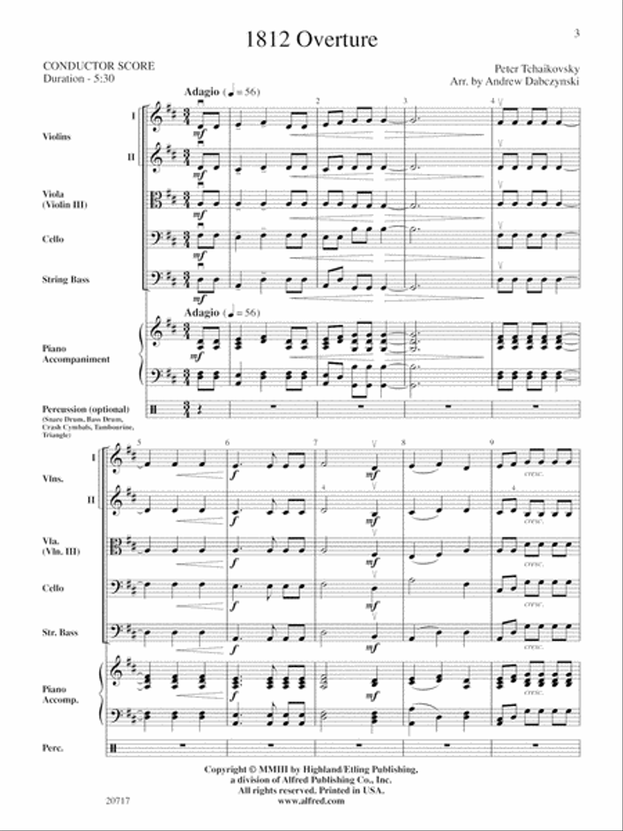 1812 Overture: Score String Orchestra scores gallery preview page 2