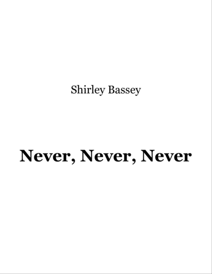 Never Never Never Never Never Never Small Ensemble scores gallery preview page 1