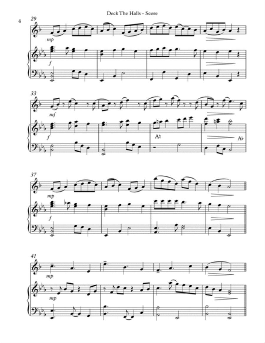 Deck The Halls, Duet for Trumpet and Lever Harp image number null