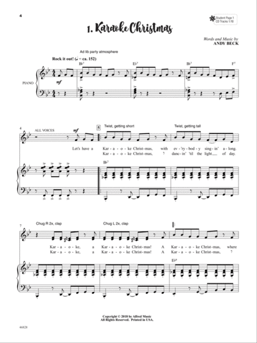 Karaoke Christmas 2-Part scores gallery preview page 5