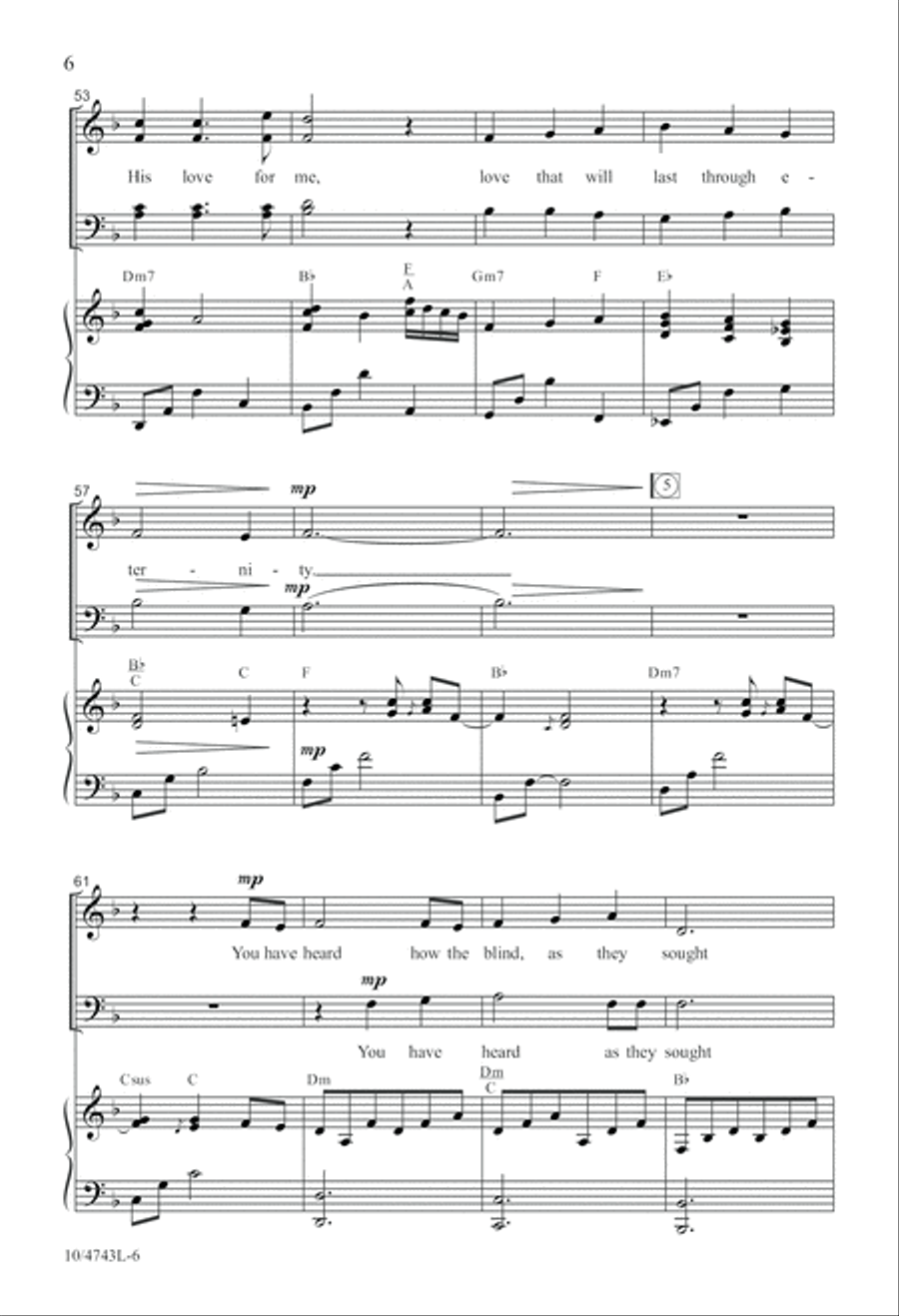 His Love for Me 4-Part scores gallery preview page 6