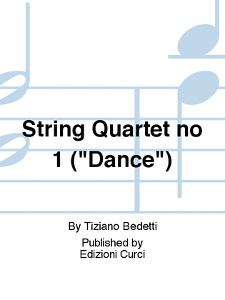 Book cover for String Quartet no 1 ("Dance")