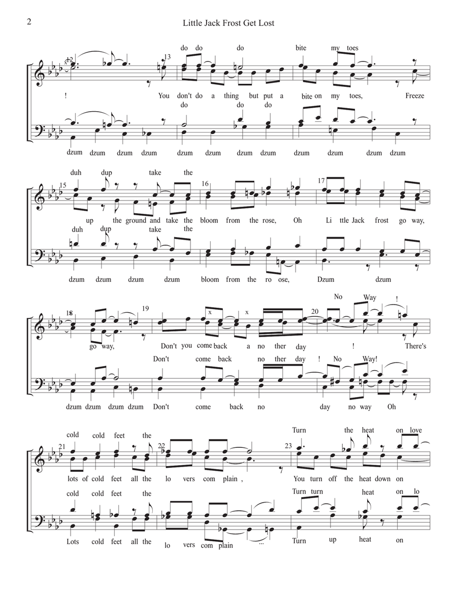 Little Jack Frost (get Lost) 4-Part scores gallery preview page 2