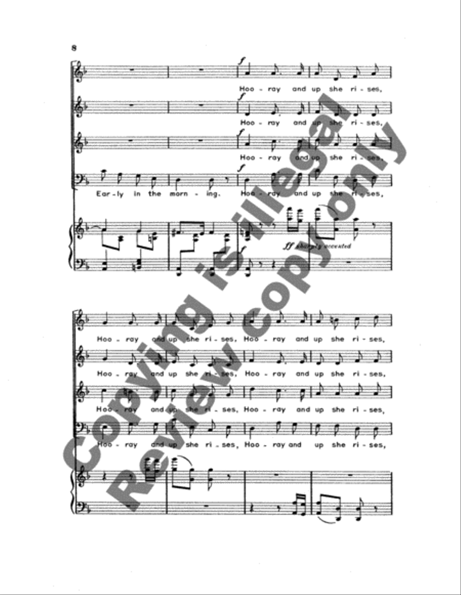 What Shall We Do with a Drunken Sailor? 4-Part scores gallery preview page 6
