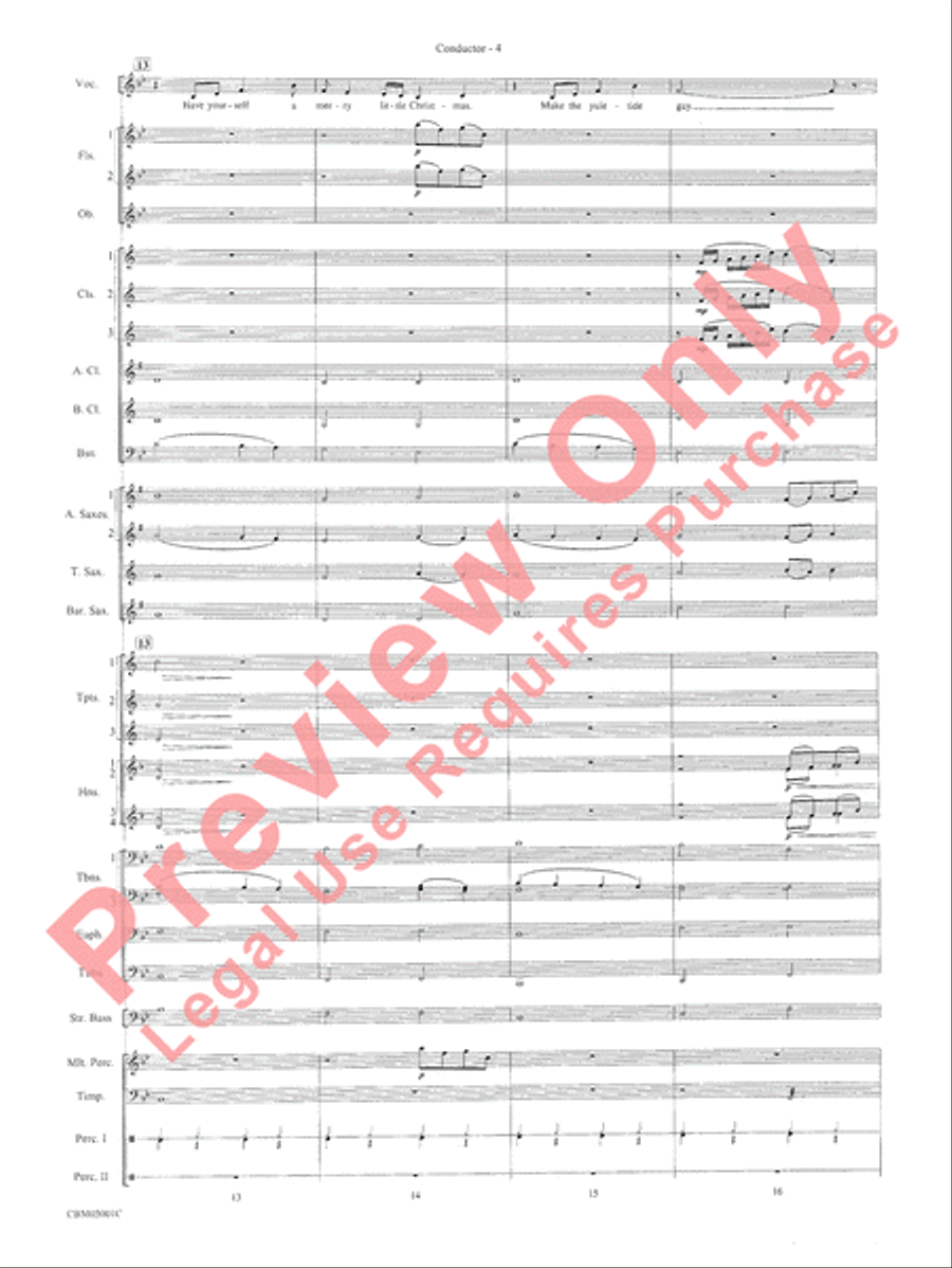 Have Yourself a Merry Little Christmas Concert Band scores gallery preview page 6