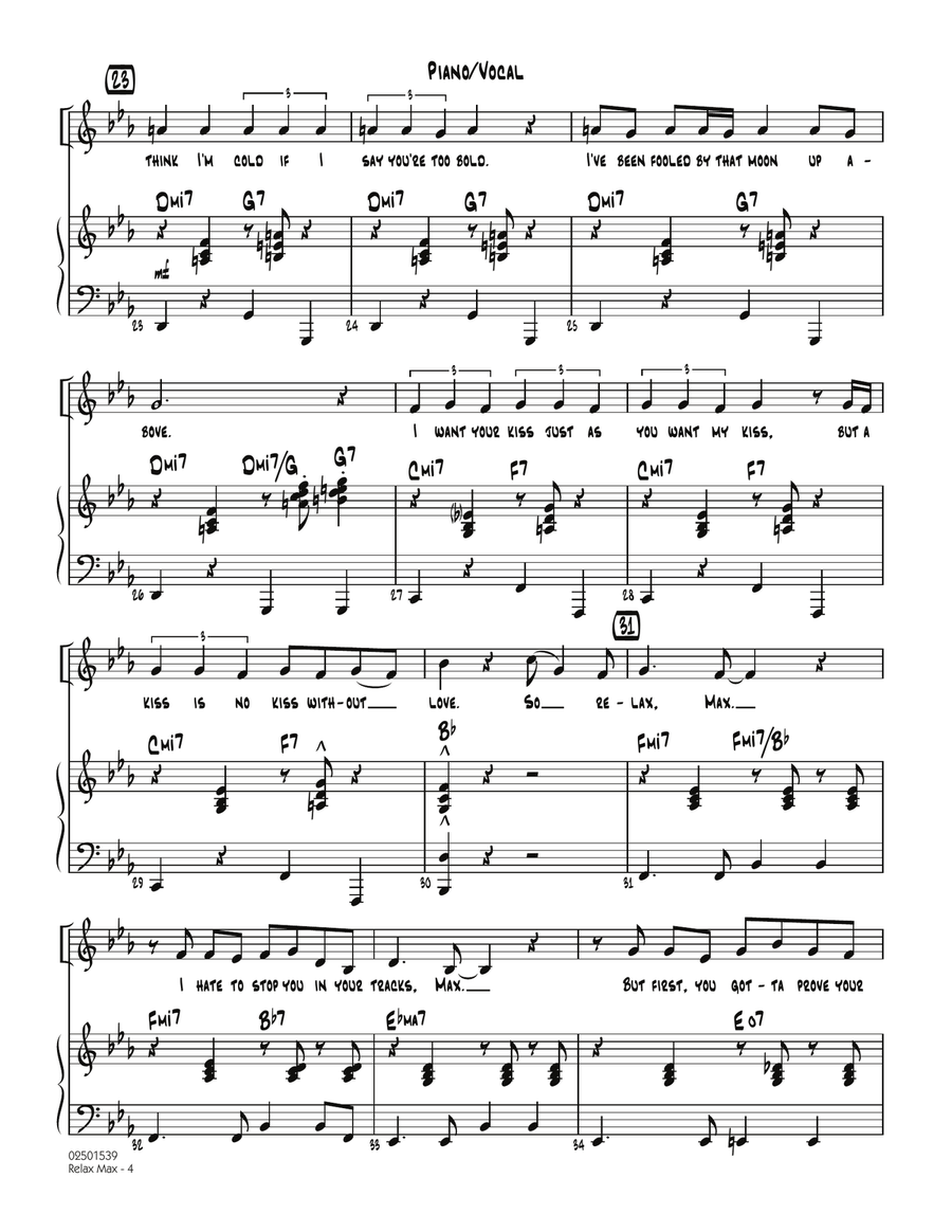 Relax Max (arr. Rick Stitzel) - Piano/Vocal Jazz Ensemble scores gallery preview page 4