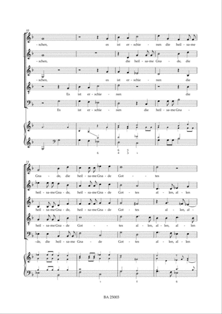Es ist erschienen die heilsame Gnade Gottes SWV 371 SATTB scores gallery preview page 2