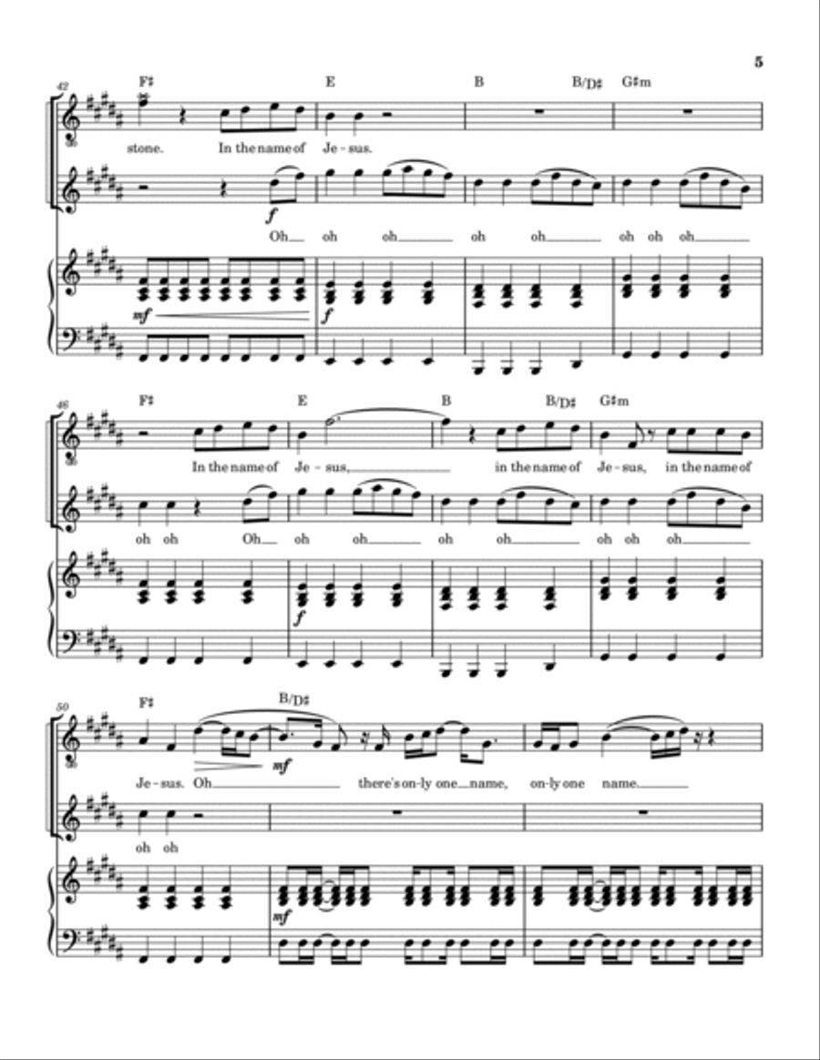 In The Name Of Jesus Piano, Vocal, Guitar scores gallery preview page 6