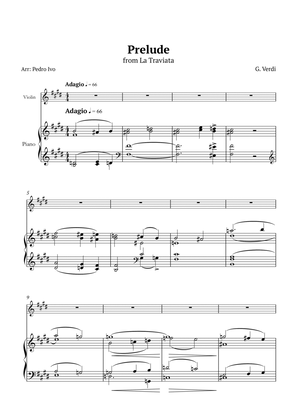 Prelude from La Traviata for piano and violin