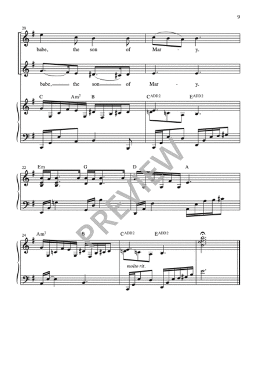 What Child Is This 3-Part scores gallery preview page 10