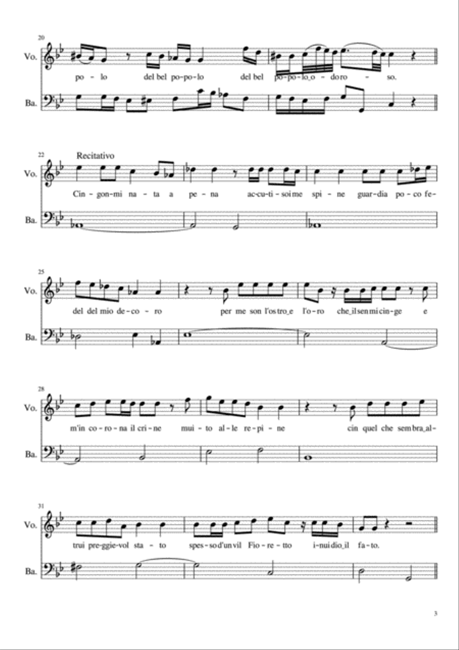 Che mi giova esser Regina Complete Score with Parts Small Ensemble scores gallery preview page 3