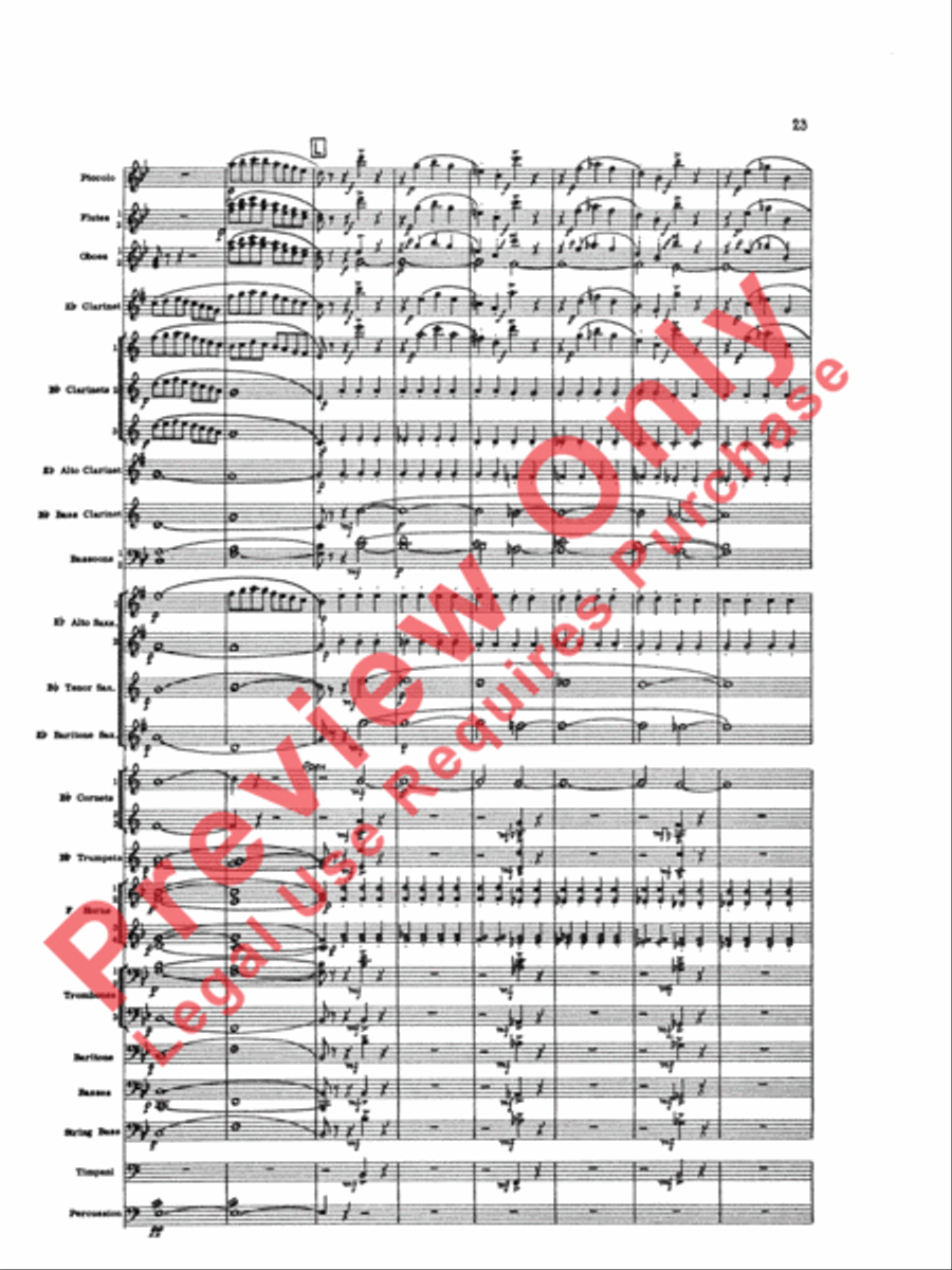 Marriage of Figaro Overture Concert Band scores gallery preview page 26