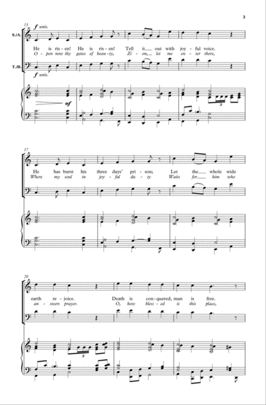 He is risen! 4-Part scores gallery preview page 3