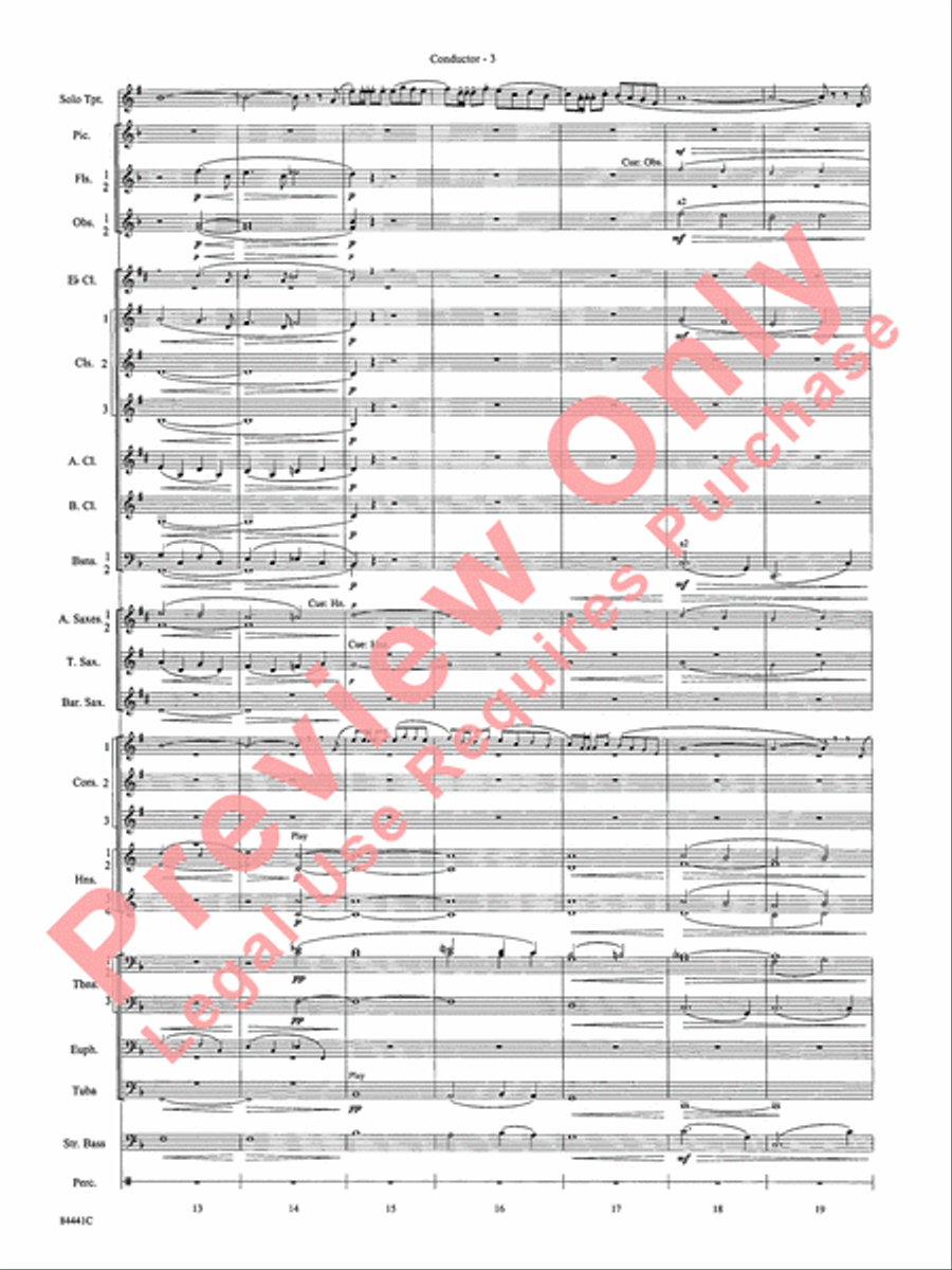 Trumpeter's Lullaby Concert Band scores gallery preview page 6