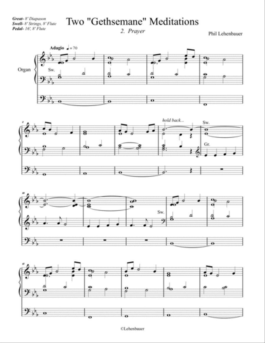 Lent to Easter Organ Works, Vol. 1, by Phil Lehenbauer Organ Solo scores gallery preview page 6