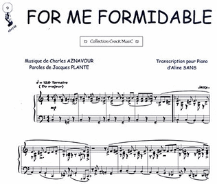 Book cover for For me formidable (Collection CrocK'MusiC)