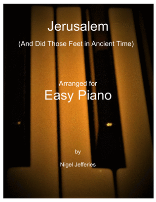 Book cover for Jerusalem arranged for easy piano