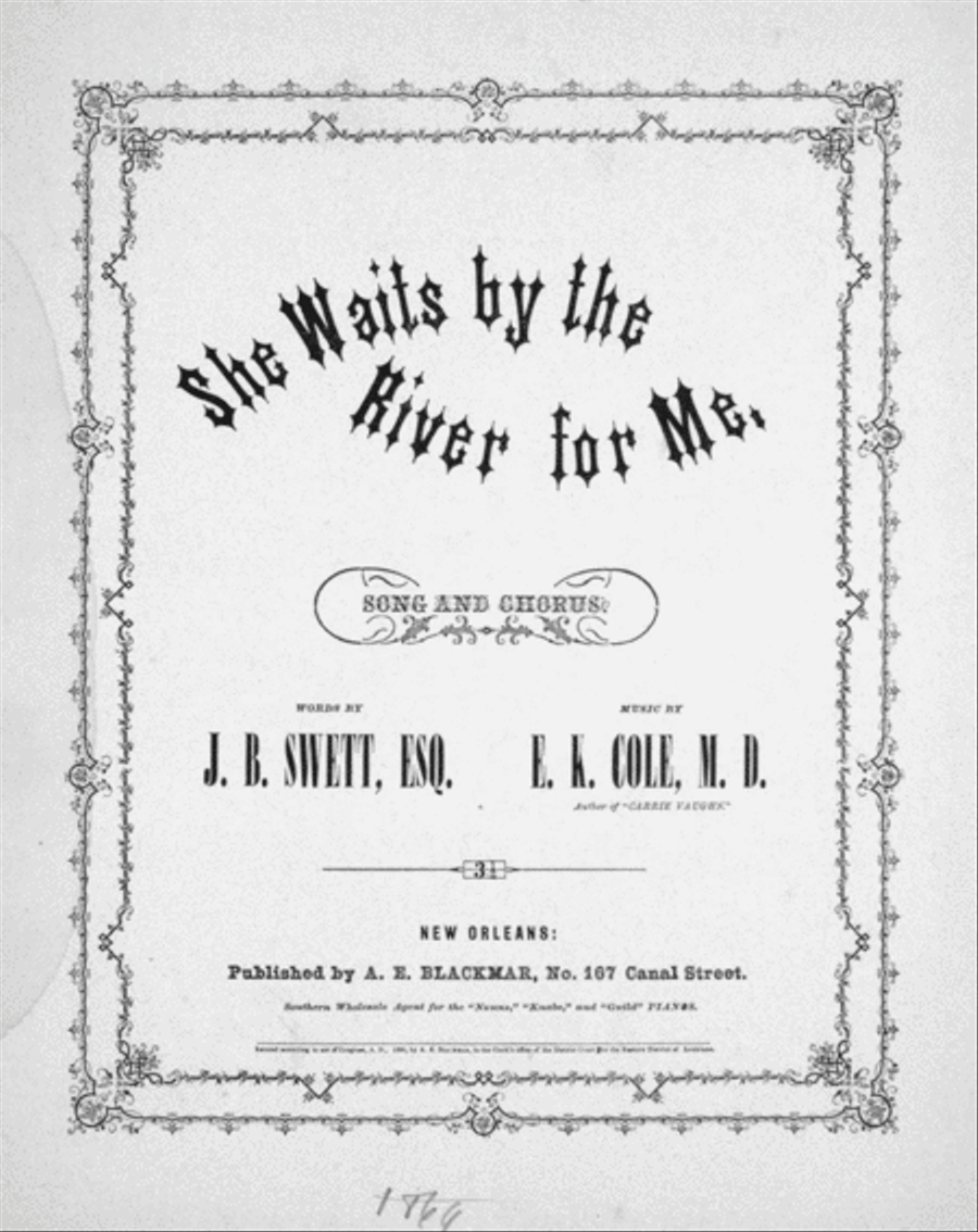 She Waits by the River for Me. Song and Chorus Choir scores gallery preview page 1