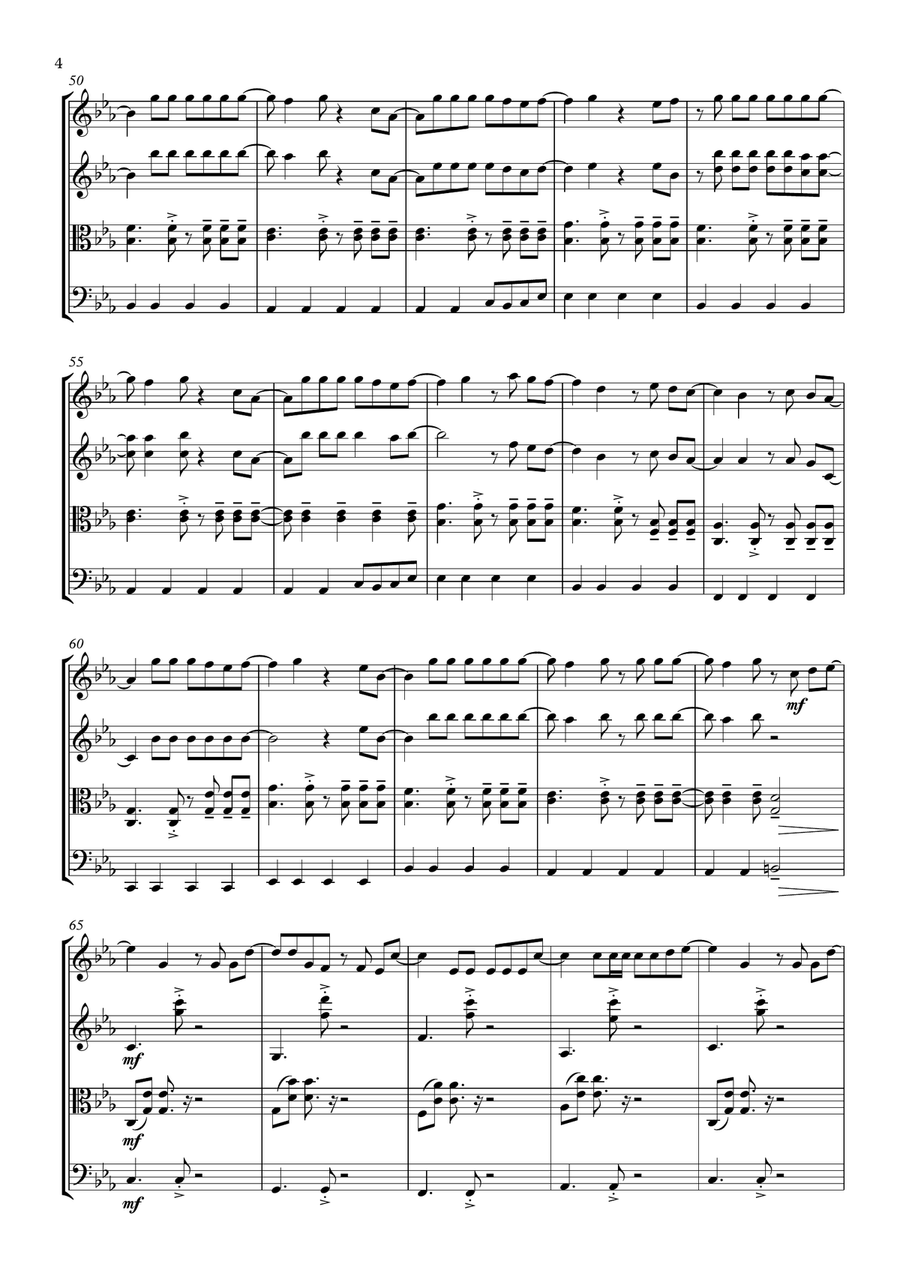 Mirrors String Quartet scores gallery preview page 4