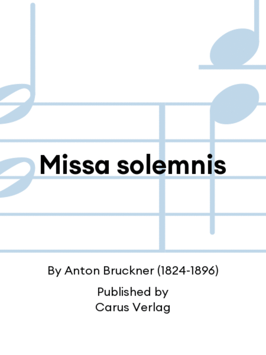 Missa solemnis Missa solemnis 4-Part scores gallery preview page 1