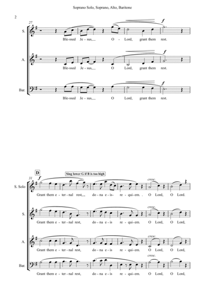 Pie Jesu (SAB Choir Score) image number null