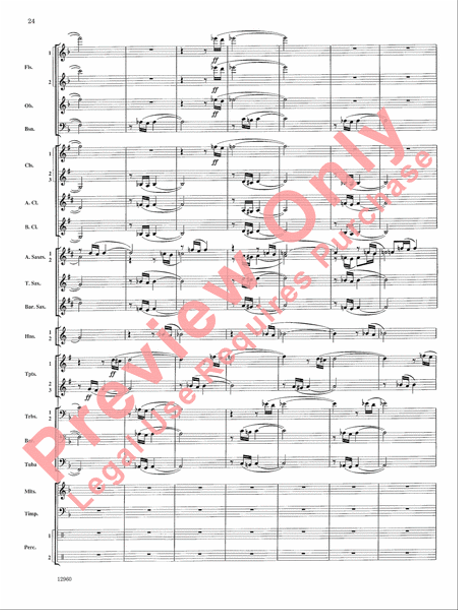 Sailing Songs Concert Band scores gallery preview page 25