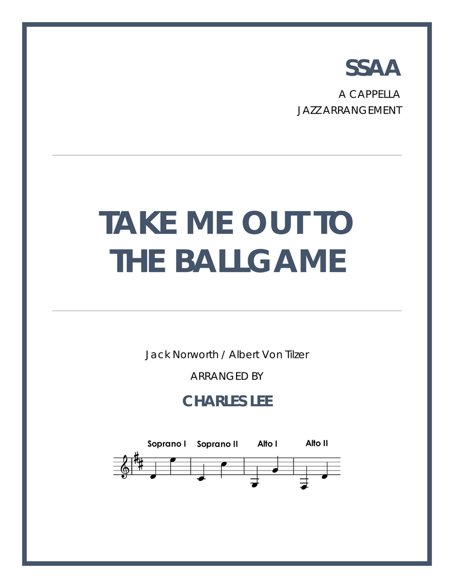 Take Me Out to the Ballgame - SSAA jazz a cappella SSAA scores gallery preview page 1