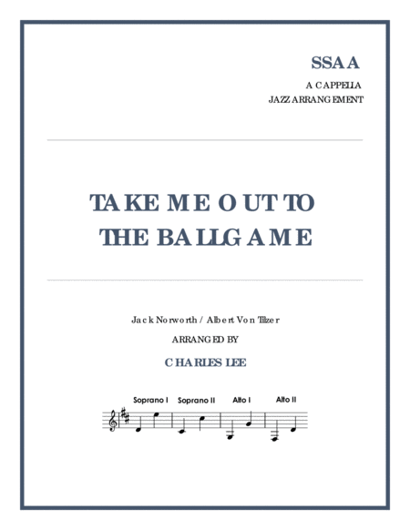 Take Me Out to the Ballgame - SSAA jazz a cappella image number null