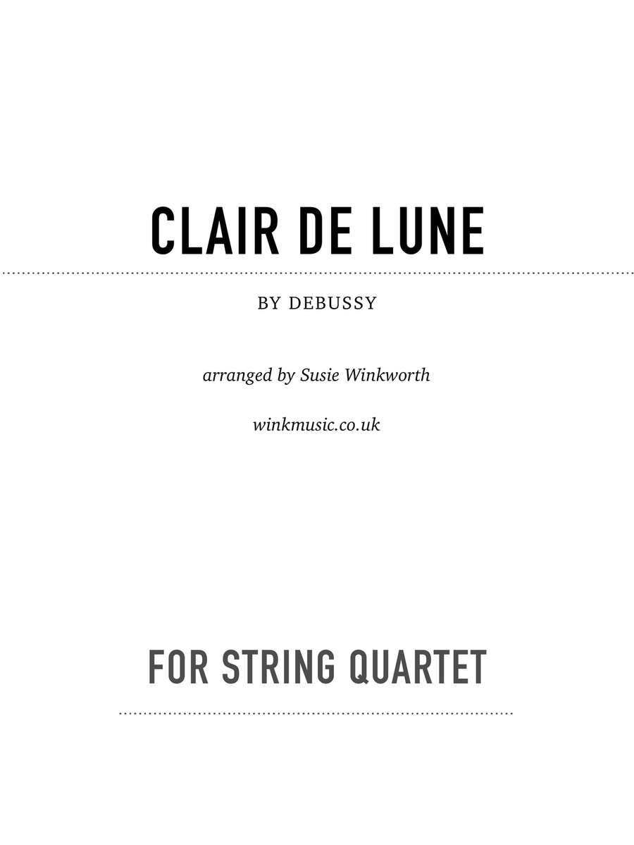 Debussy - Clair de lune - String Quartet String Quartet scores gallery preview page 1