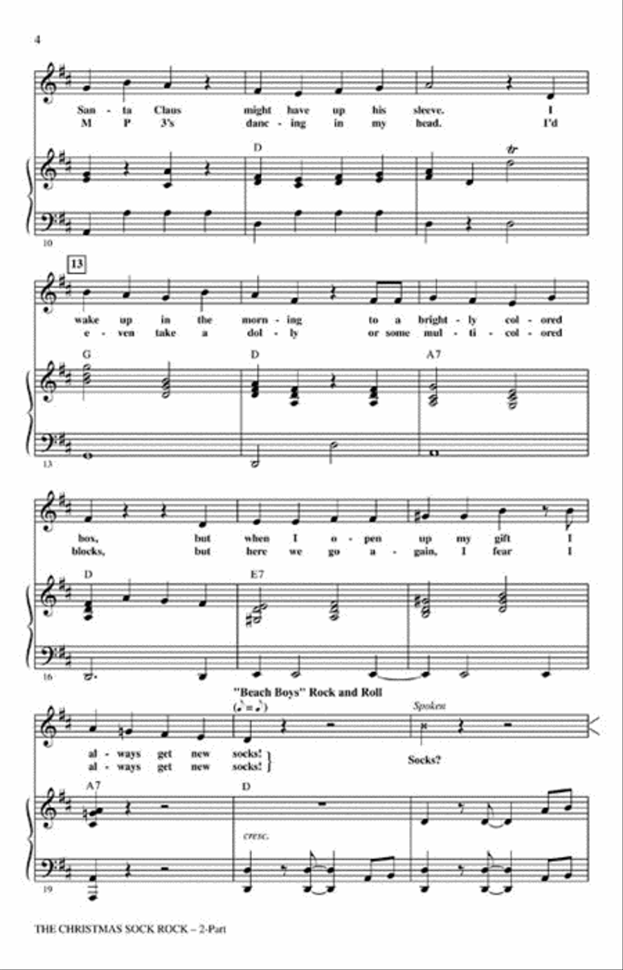 The Christmas Sock Rock 2-Part scores gallery preview page 3