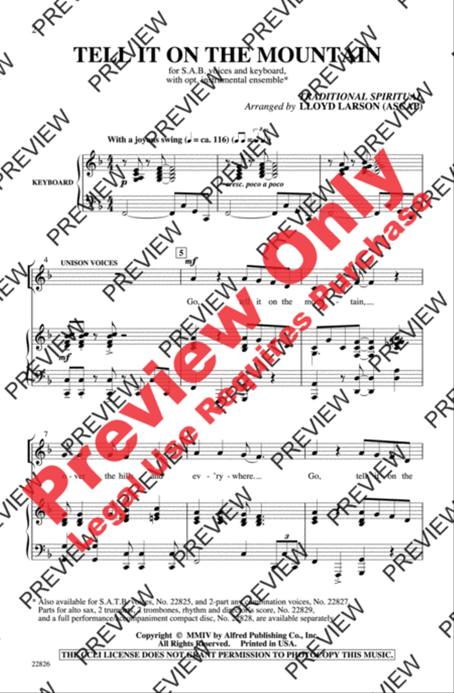 Tell It on the Mountain 3-Part scores gallery preview page 2