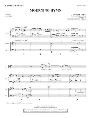 Book cover for Mourning Hymn - Full Score
