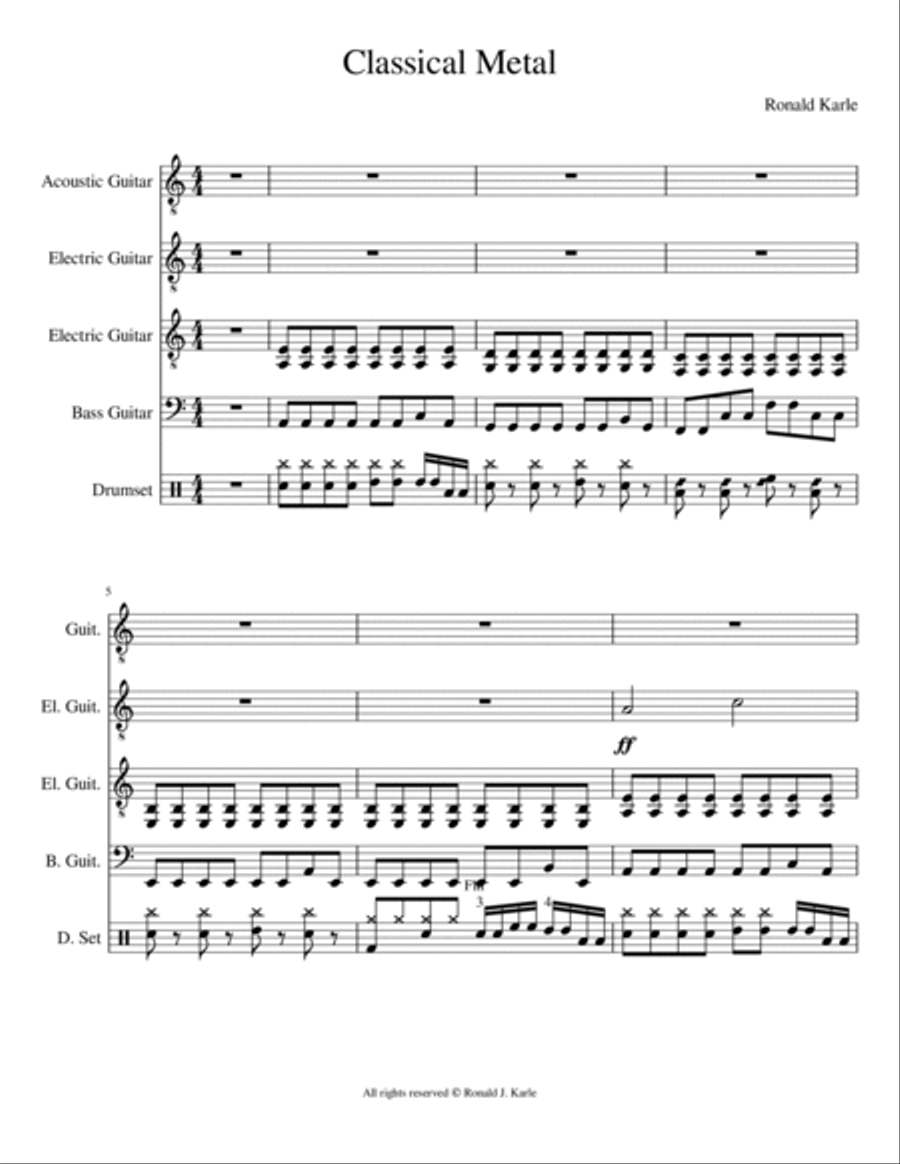Classical Metal Small Ensemble scores gallery preview page 1