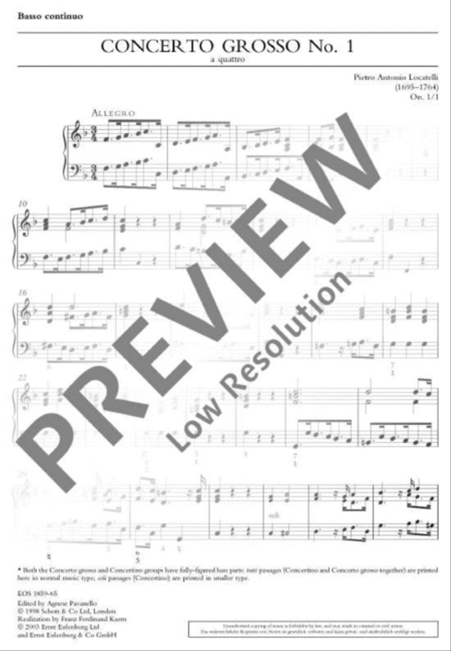 Concerto Grosso Concerto Grosso Basso Continuo scores gallery preview page 2