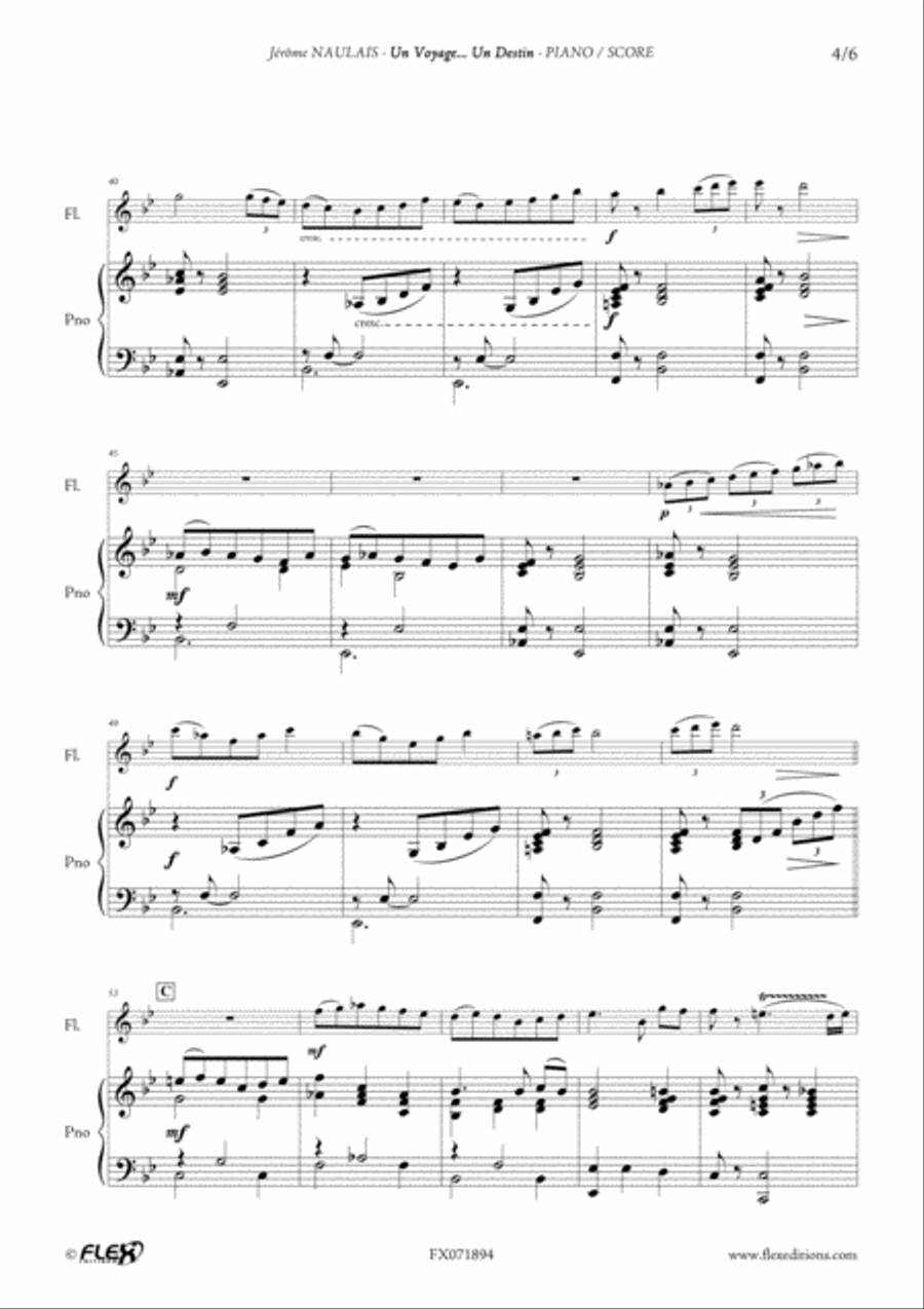 Un Voyage... Un Destin Flute Solo scores gallery preview page 4