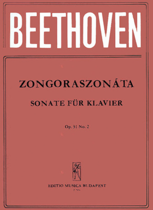 Book cover for Sonata, Op. 31, No. 2, D minor