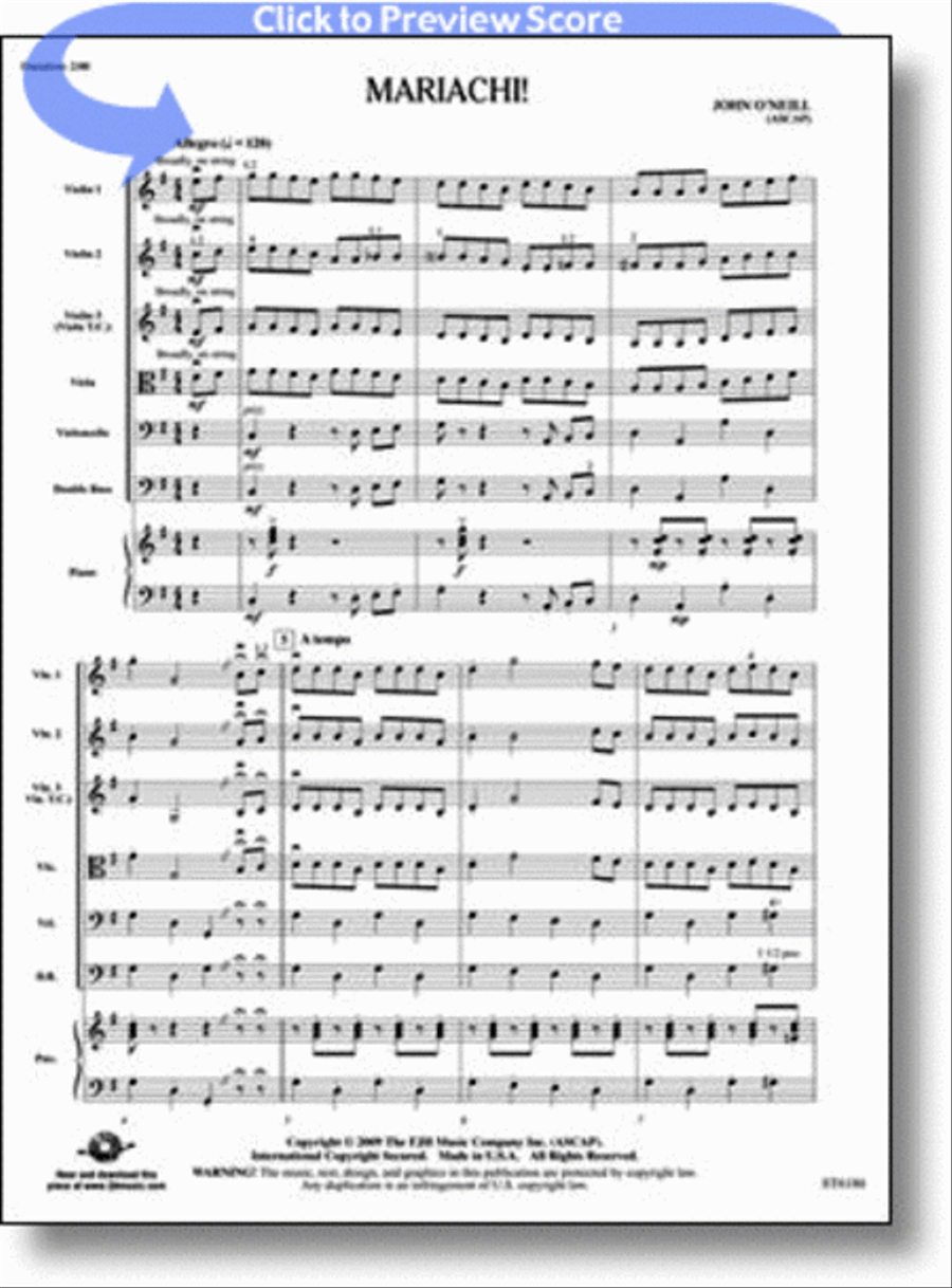 Mariachi! String Orchestra scores gallery preview page 1
