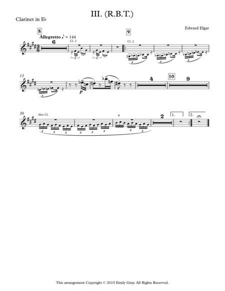 Enigma Variations for Clarinet Choir (Parts)