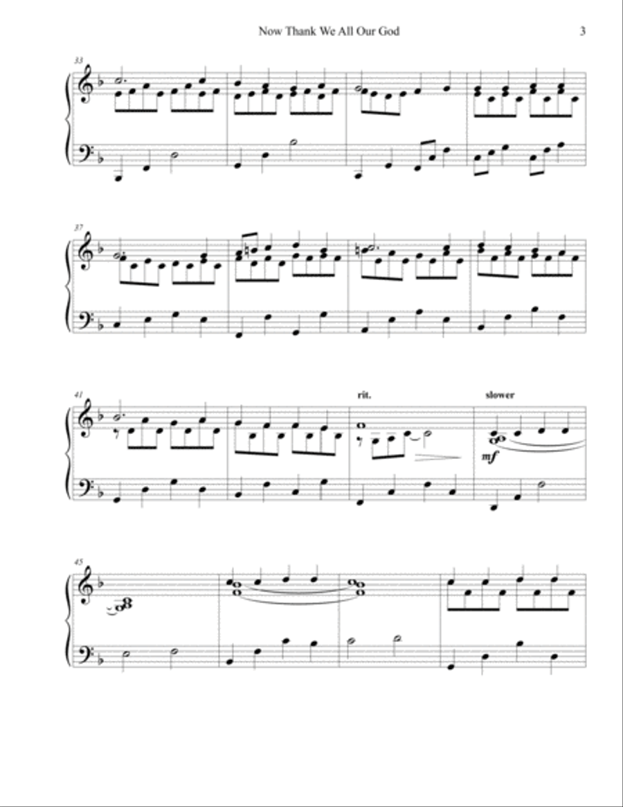 3 Thanksgiving Hymns Sheet Music For Intermediate Piano: Come, Ye Thankful People Come, We Gather To Piano Solo scores gallery preview page 6