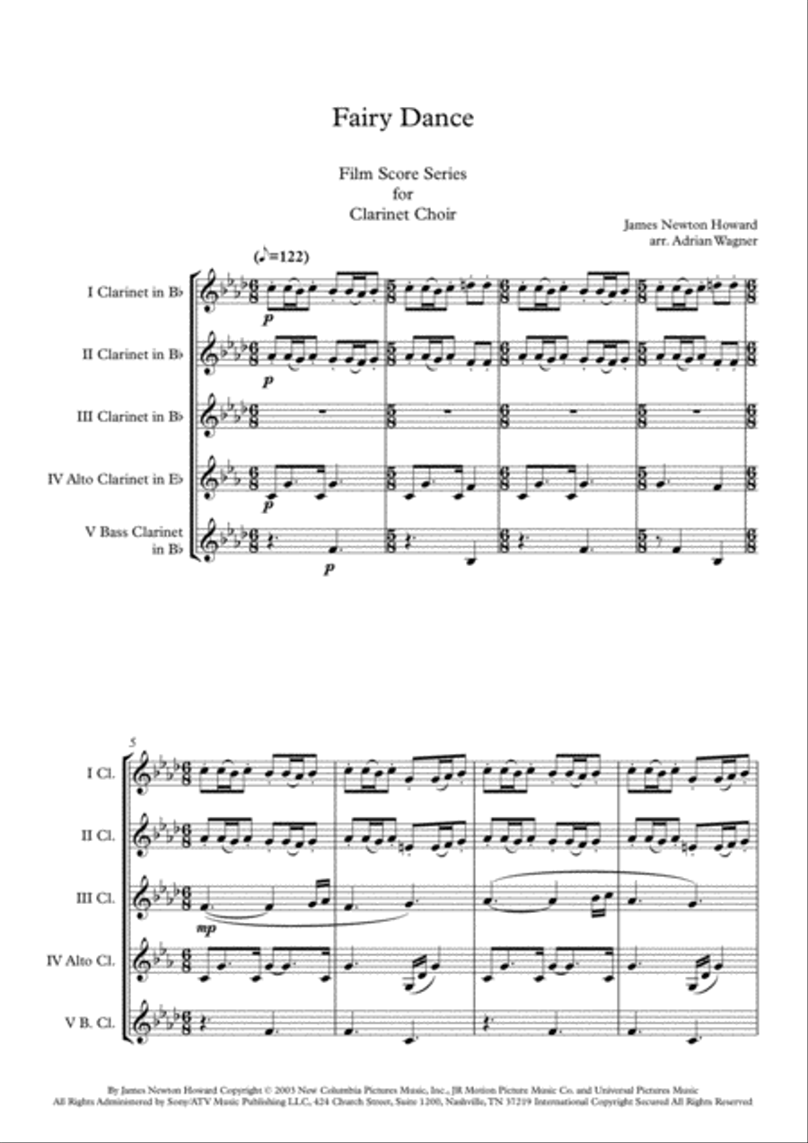 Peter Pan Clarinet Choir scores gallery preview page 3