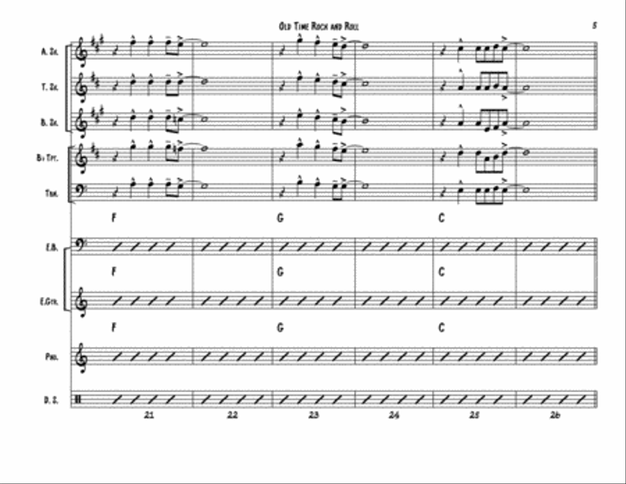 Old Time Rock & Roll Voice scores gallery preview page 5