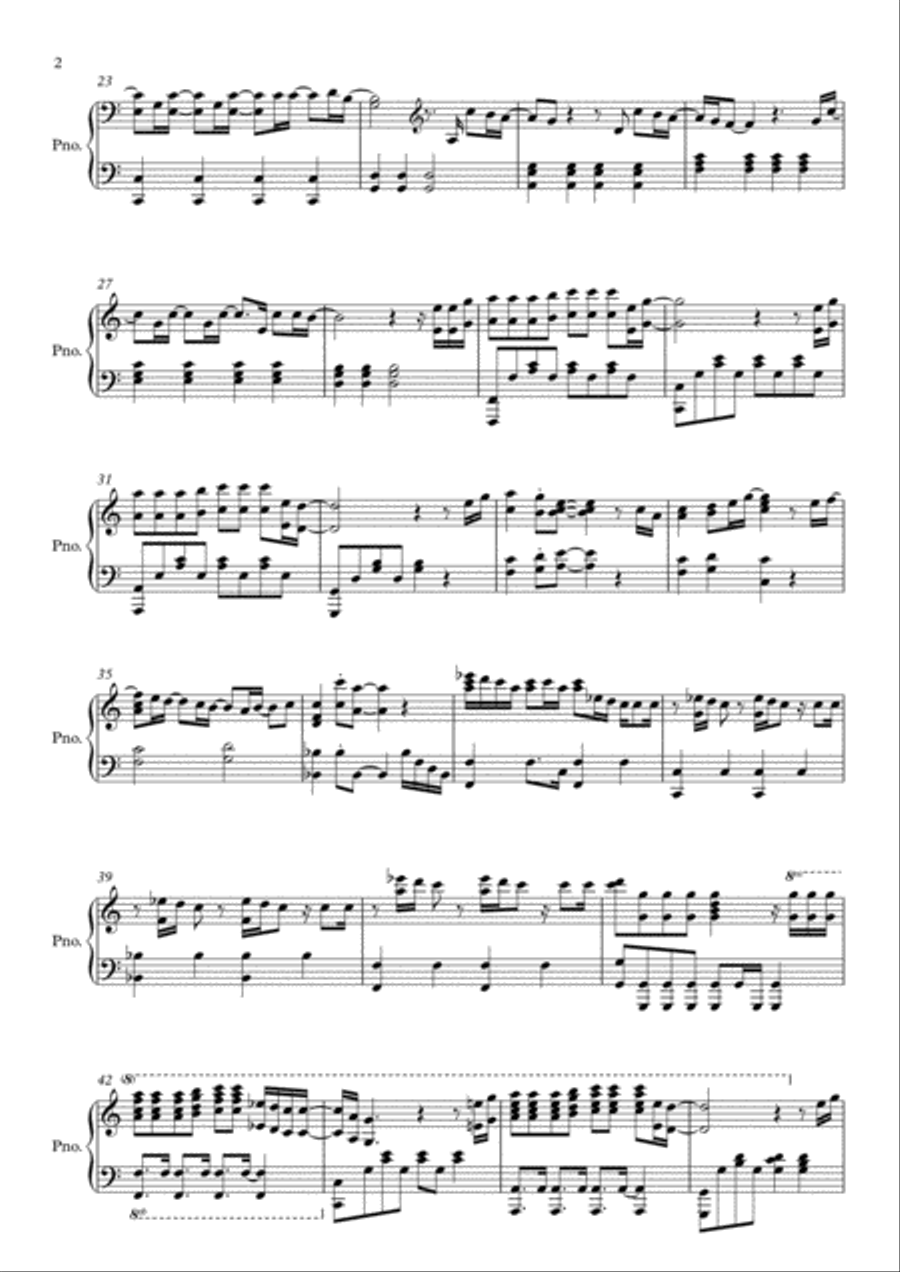 Always Remember Us This Way Piano Solo scores gallery preview page 2