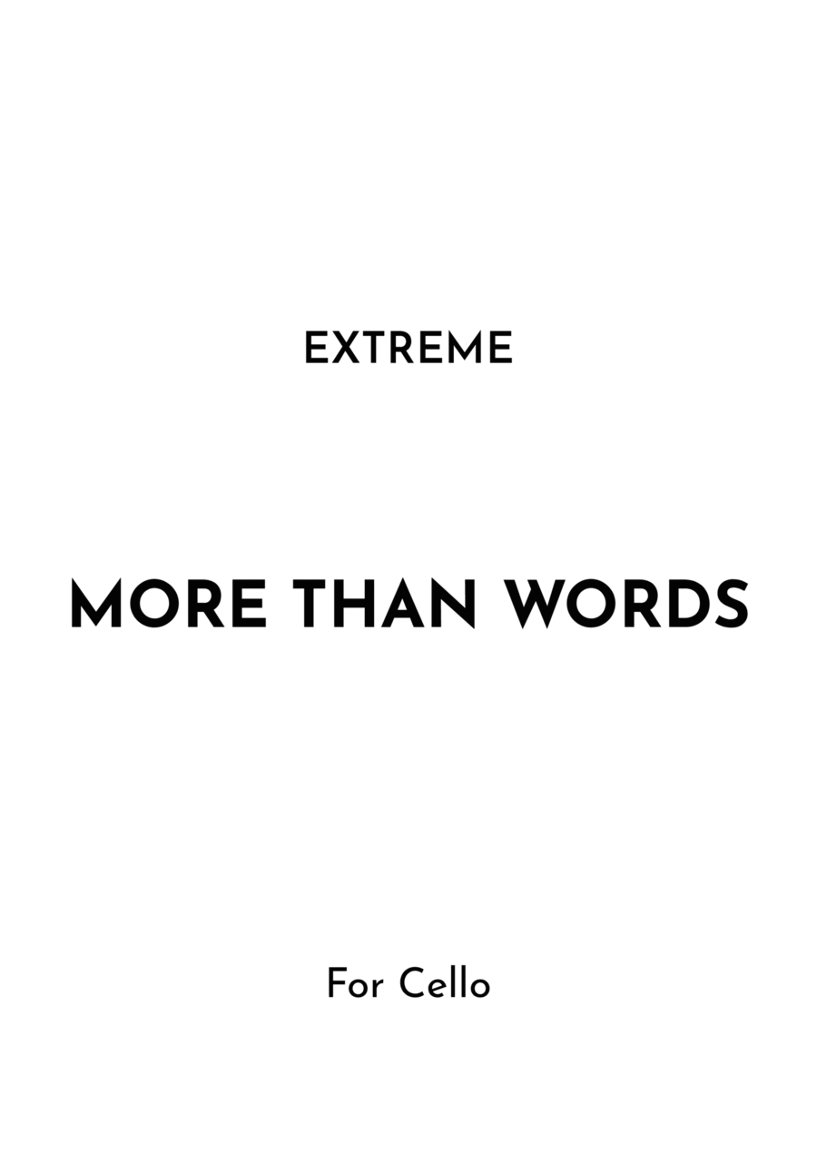 More Than Words Cello Solo scores gallery preview page 1