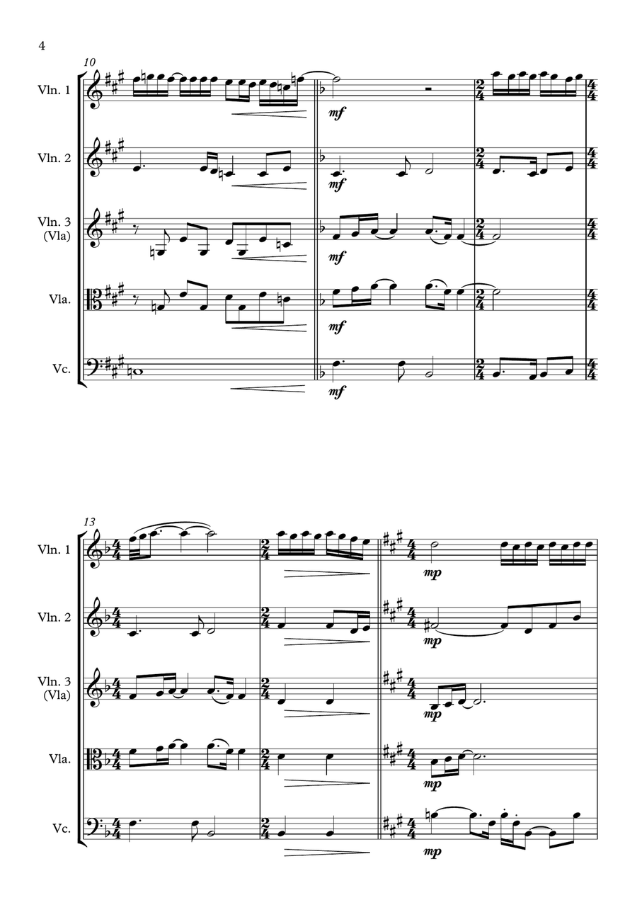 Total Eclipse Of The Heart String Quartet scores gallery preview page 4