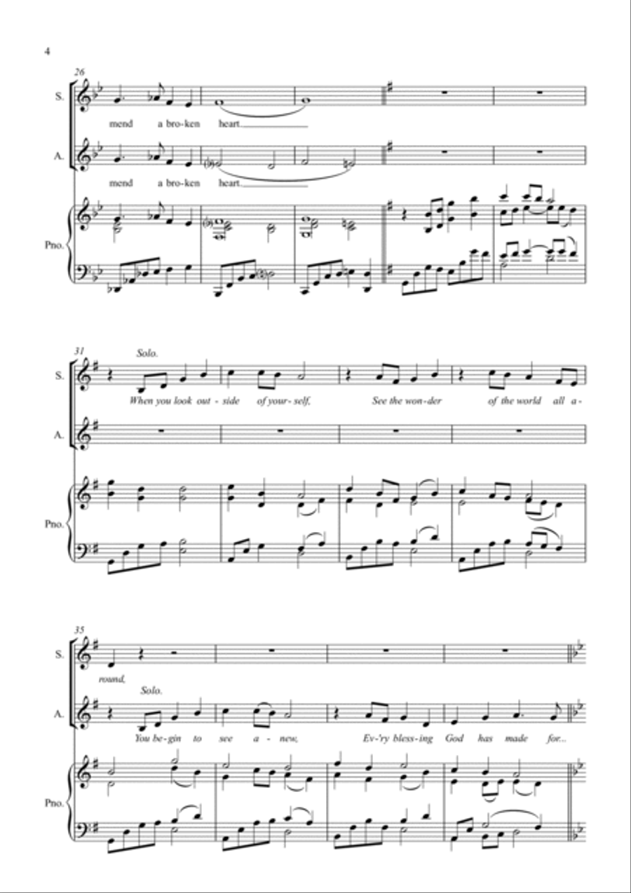 When You Look Outside of Yourself Piano, Vocal scores gallery preview page 4