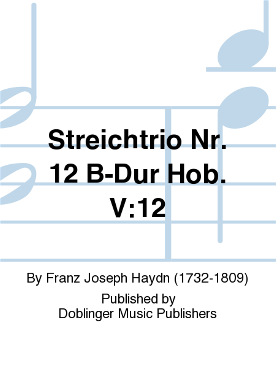 Streichtrio Nr. 12 B-Dur Hob. V:12 Violin scores gallery preview page 1