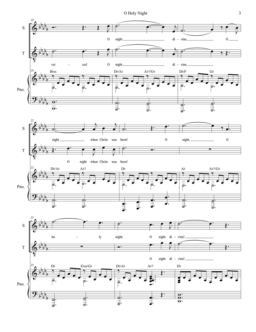 O Holy Night (Duet for Soprano and Tenor Solo) image number null