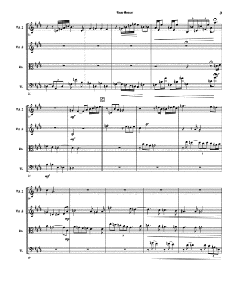 'round Midnight 'round Midnight String Quartet scores gallery preview page 3