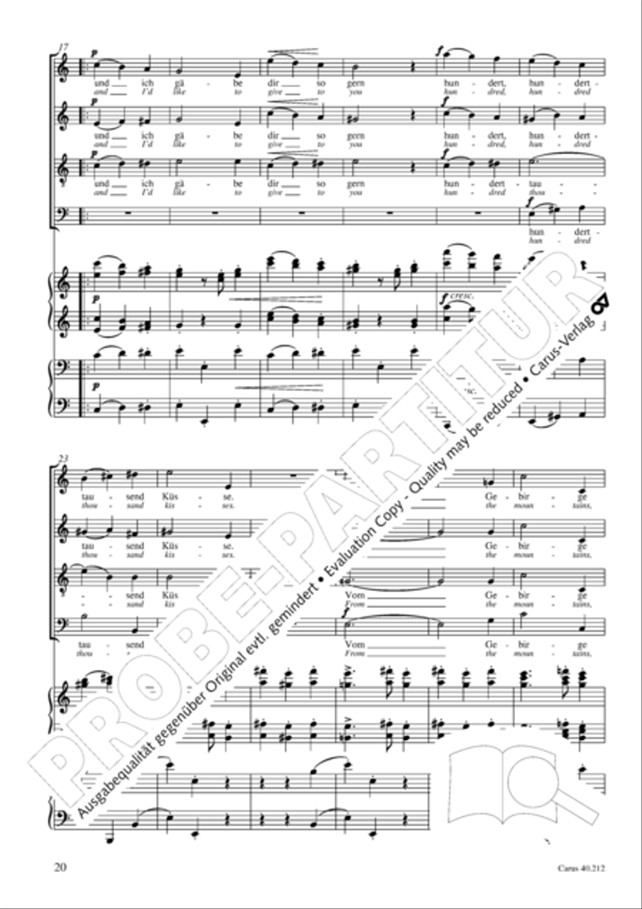 Neue Liebeslieder-Walzer, Op. 65 Choir scores gallery preview page 21