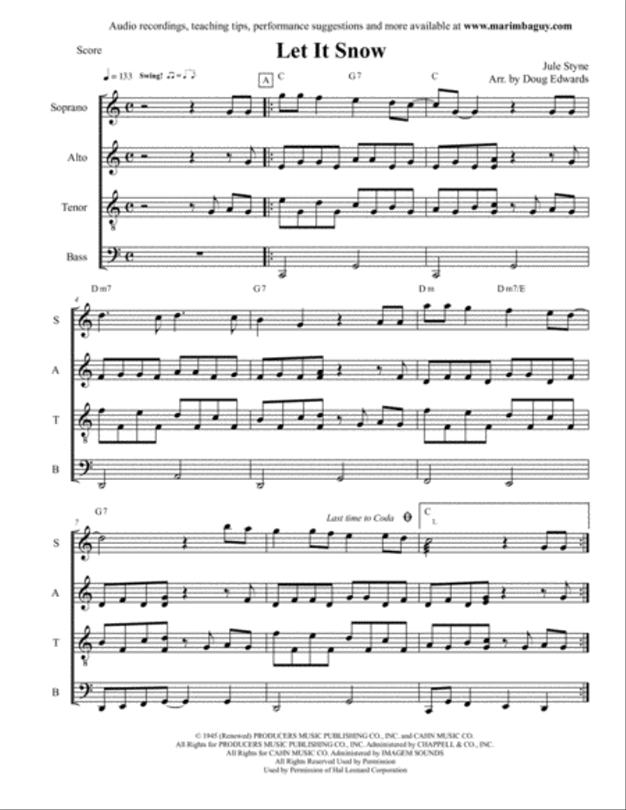 Let It Snow! Let It Snow! Let It Snow! Large Ensemble scores gallery preview page 1